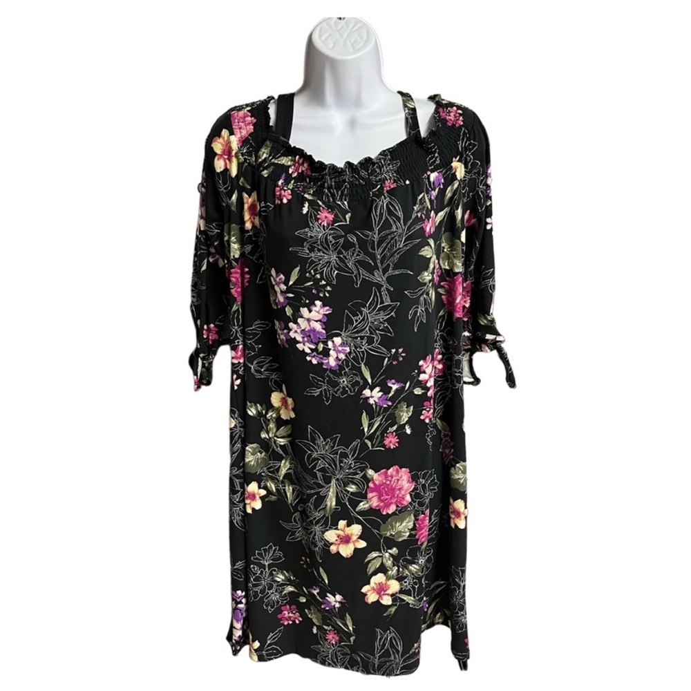 French Laundry Black Floral Dress